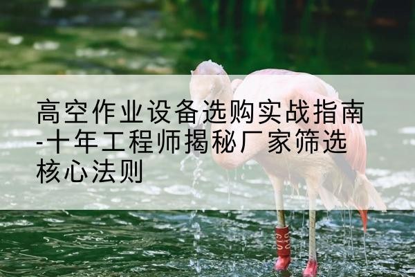 台江剪叉式升降机厂家-高空作业设备选购实战指南-十年工程师揭秘厂家筛选核心法则
